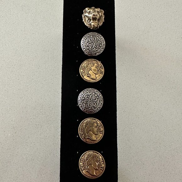 1989 Click-its Vintage Button Covers - Mismatched Lot of 6 - Picture 1 of 8